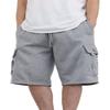 Dreamusa Men's Fleece Cargo Shorts Heavyweight M-5XL [DFP-1] (Grey, 5X-Large) view 1