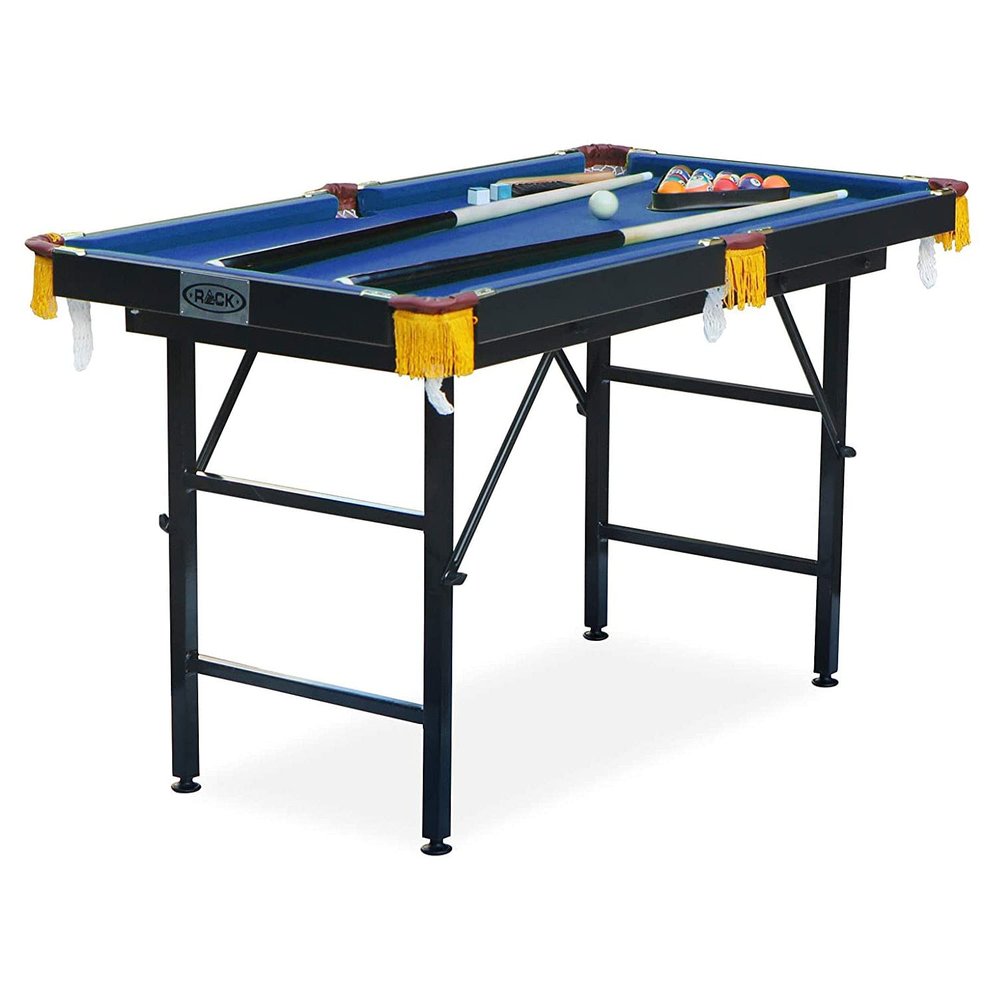 RACK Leo 4-Foot Folding Pool Table (Blue) Portable & Beginner Friendly, Mini, Table Top, Tiny Pool Table, Mesa de Billar Perfect for Home, Family