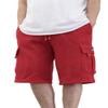 Dreamusa Men's Fleece Cargo Shorts Heavyweight M-5XL [DFP-1] (Red, 4X-Large) view 1