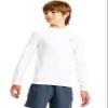 DEVOROPA Youth Boys Compression Thermal Shirts Long Sleeve Undershirt Fleece Baselayer Mock Top White S view 1