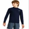 DEVOROPA Youth Boys Compression Thermal Shirts Long Sleeve Undershirt Fleece Baselayer Mock Top Navy S view 1