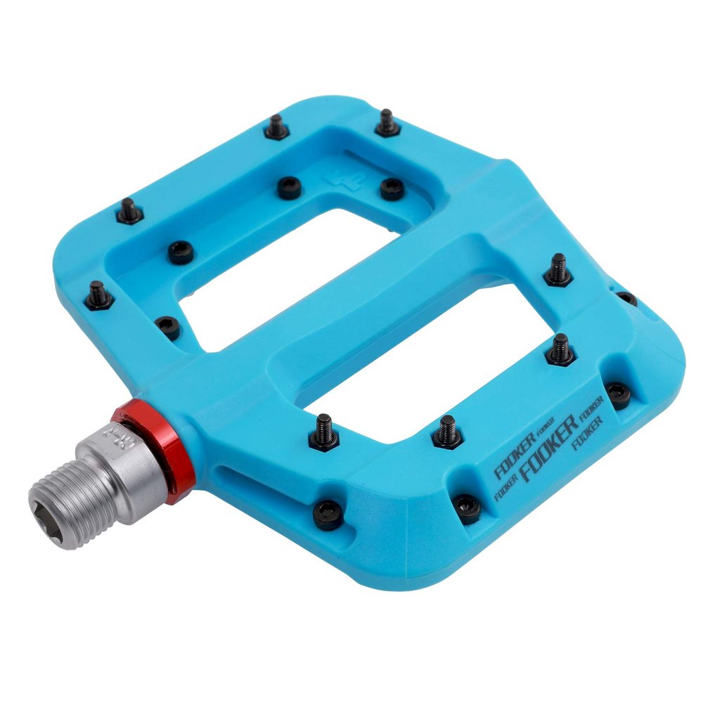 FOOKER MTB Pedals Mountain Bike Pedals 3 Bearing Non-Slip Lightweight Nylon Fiber Bicycle Platform Pedals for BMX MTB 9/16"