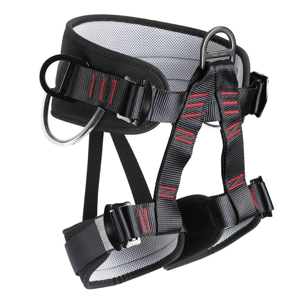 HandAcc Climbing belts, Thicken Professional Half Body Safety Belt For Tree Climbing Saddle, Fire Rescue, Roofing and Rappelling, Climbing Gear