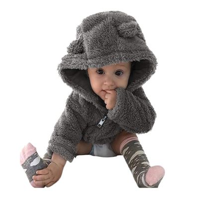 Stesti Winter Coats for Kids with Hoods Thick Hoodie Jacket for Girls with Zipper Kids Fleece Hoodie Jacket (3T) Grey