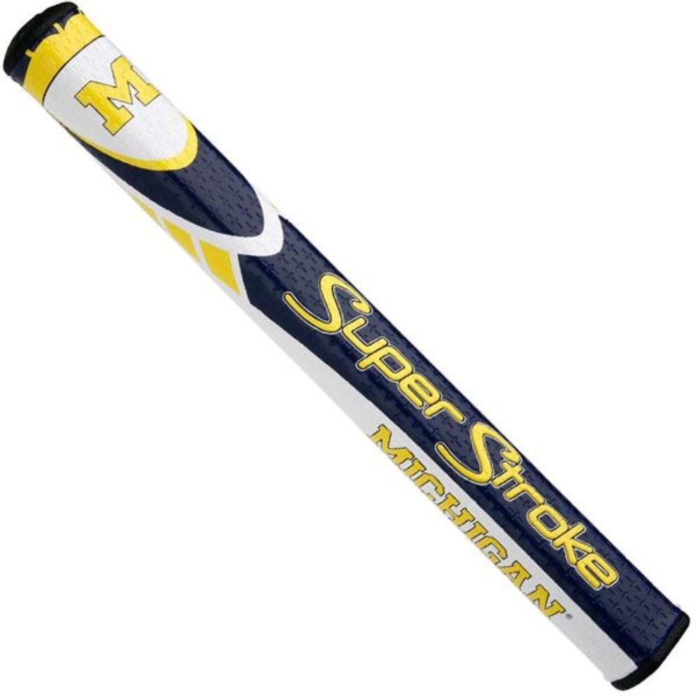SuperStroke NCAA Golf Putter Grip, University of Michigan (Mid Slim 2.0) | Cross-Traction Surface Texture and Oversized Profile | Even Grip Pressure for a More Consistent Stroke | Non-Slip Grip