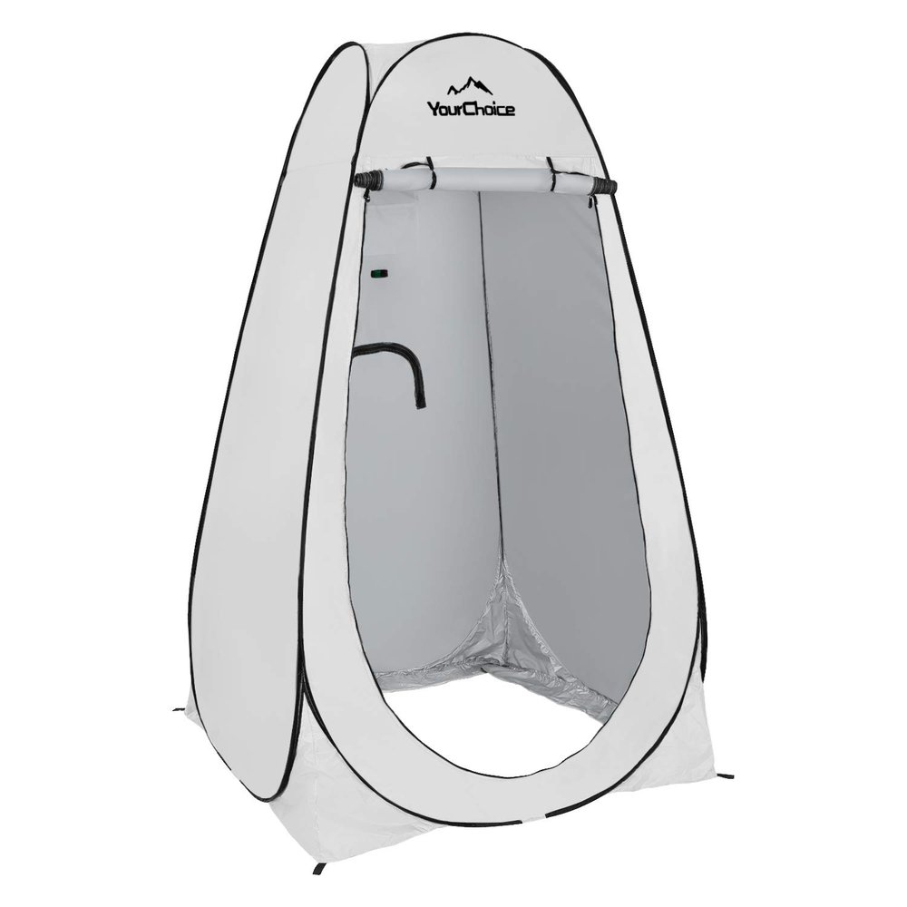 Your Choice Pop Up Privacy Shower Tent - Portable Changing Tent for Camping, Beach & Hiking - 6.2FT Lightweight with Carry Bag, Quick Setup & Full Coverage - White