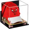 Better Display Cases Acrylic Basketball Hat or Cap Display Case with Mirror, Wall Mount, Pink Risers and Wood Base (A006-PNR) view 1