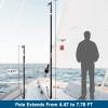 SAN LIKE Telescopic Boat Hook - Floating,Durable,Rust-Resistant with Luminous Bead,Black Push Pole for Docking Extends from 4.47Ft to 7.78Ft view 3