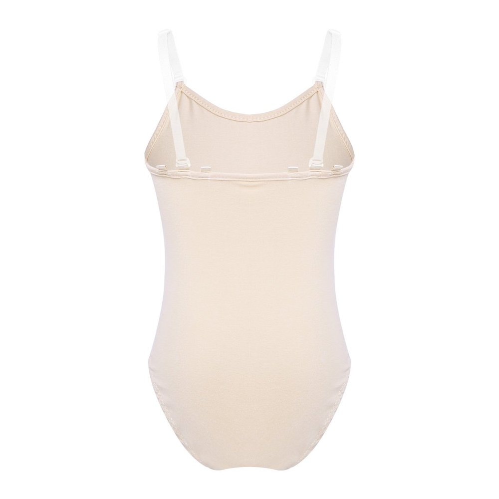 Aislor Kids Girls Adjustable Shoulder Straps Camisole Gymnastic Leotard Ballet Dance Jumpsuit Dancewear Nude 6-8 Years