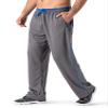 MAGNIVIT Men's Warm Up Pants Running Jogging Sweatpants with Pockets Open Bottom Grey/Blue view 1