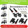 61 Inch Retractable DOT SeatBelts Street Legal 4 Passenger(2+2) Golf Cart Seat Belts Kit Bracket Fits EZGO TXT Yamaha Club Car DS (NOT FIT 2 Passenger Club Car Precedent Yamaha G29 Drive EZGO RXV) view 2
