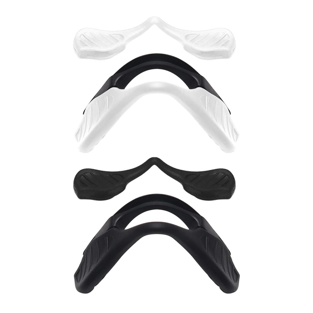 Galvanic Replacement Nosepads for Oakley Razor Blade Sunglass - White + Black