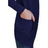 VOIANLIMO Womens Open Front Casual Knit Lightweight Long Sleeve Navy Blue Cardigan Sweaters with Pockets M Size view 3