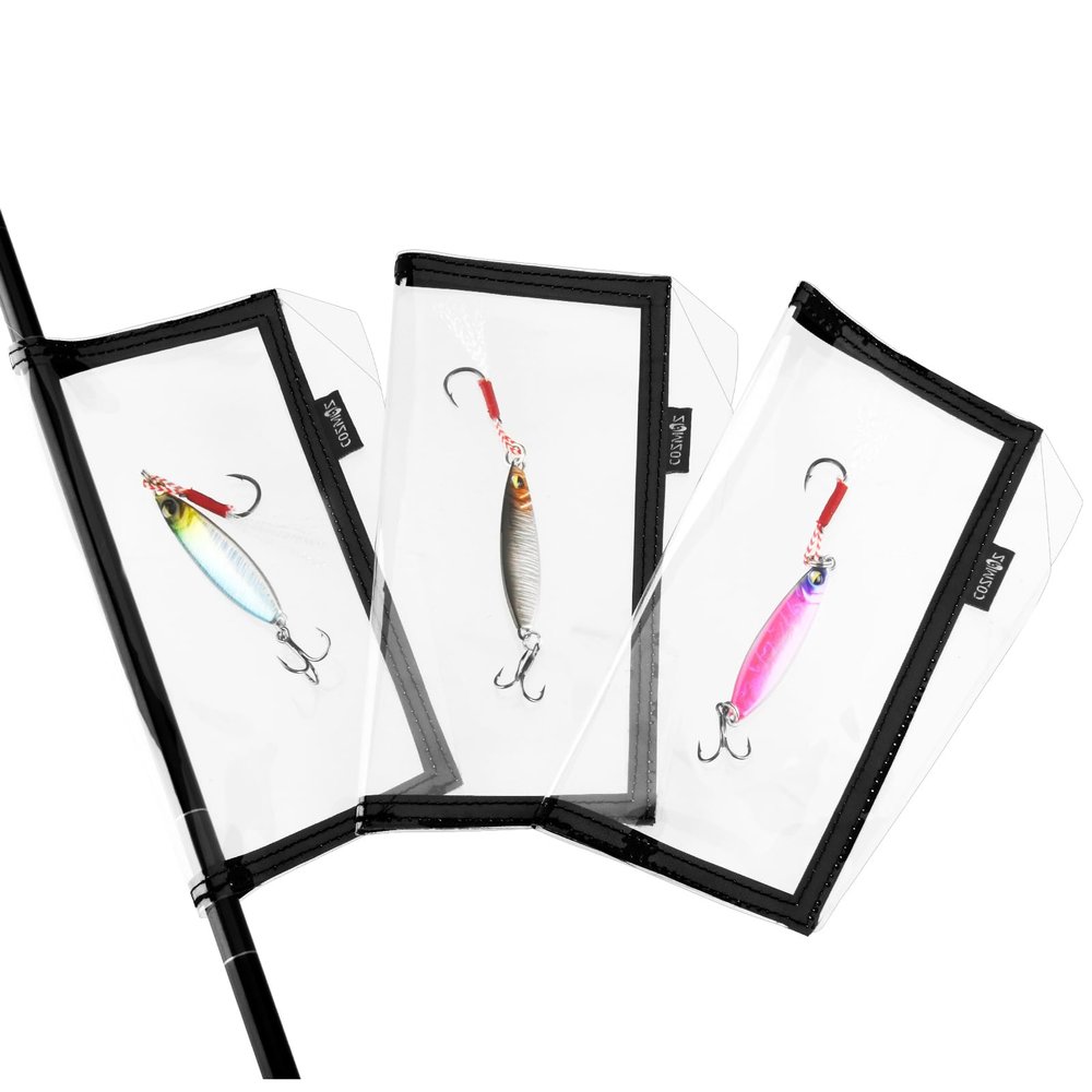 CM Pack of 3 Fishing Lure Wraps Fishing Hook Covers Bait Storage for Protecting Sharp Fishing Hook (Large Size)