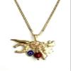 ALEX AND ELSA 18K Gold Plated Charm,Money Necklace 20" Long/ 18K BANO DE ORO Cadena DE Suerte,Dinero 20"- GFN4 view 1