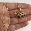 ALEX AND ELSA 18K Gold Plated Charm,Money Necklace 20" Long/ 18K BANO DE ORO Cadena DE Suerte,Dinero 20"- GFN4 view 2