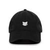 Crying Cat Baseball Cap Embroidered Cotton Adjustable Dad Hat Black