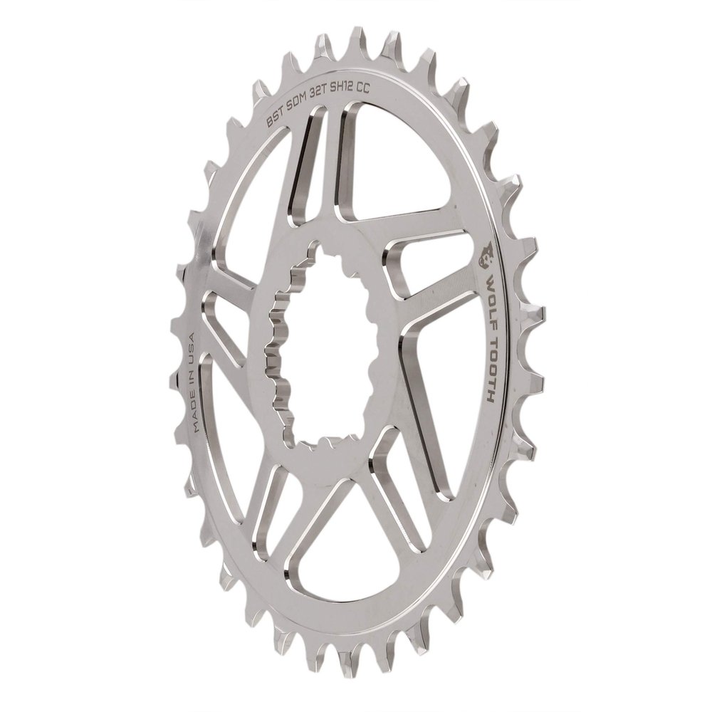 Wolf Tooth Direct Mount Round Chainring for Cane Creek and SRAM Cranks for Shimano 12spd Hyperglide+ Chain (32 Tooth, Drop-Stop ST, MTB)