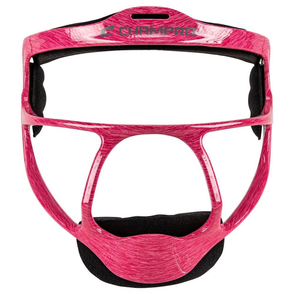 CHAMPRO Rampage Fastpitch Softball Fielders Ultra Lightweight Protective Face Mask, Heather Pink, Adult