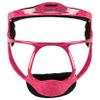 CHAMPRO Rampage Fastpitch Softball Fielders Ultra Lightweight Protective Face Mask, Heather Pink, Adult view 1