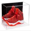 Better Display Cases Acrylic Large Shoe Display Case for Basketball Shoe Soccer Cleat Football Cleat with Mirror and White Base (A013-M-WDS) view 2