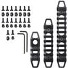West Lake Keymod Picatinny Rail Sections, 3-Slot 7-Slot 11-Slot, Solid Aluminum Single Dual Keymod MLOCK Compatible Multi-Functional Rails (Black)