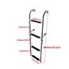 Mojiate Folding 4 Steps Boat Ladder Stainless Steel Marine Pontoon 2+2 Step for Marine Boat Yacht view 2