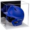 Better Display Cases Acrylic Baseball Batting Helmet Display Case with Mirror and White Base (A012-M-WDS) view 1
