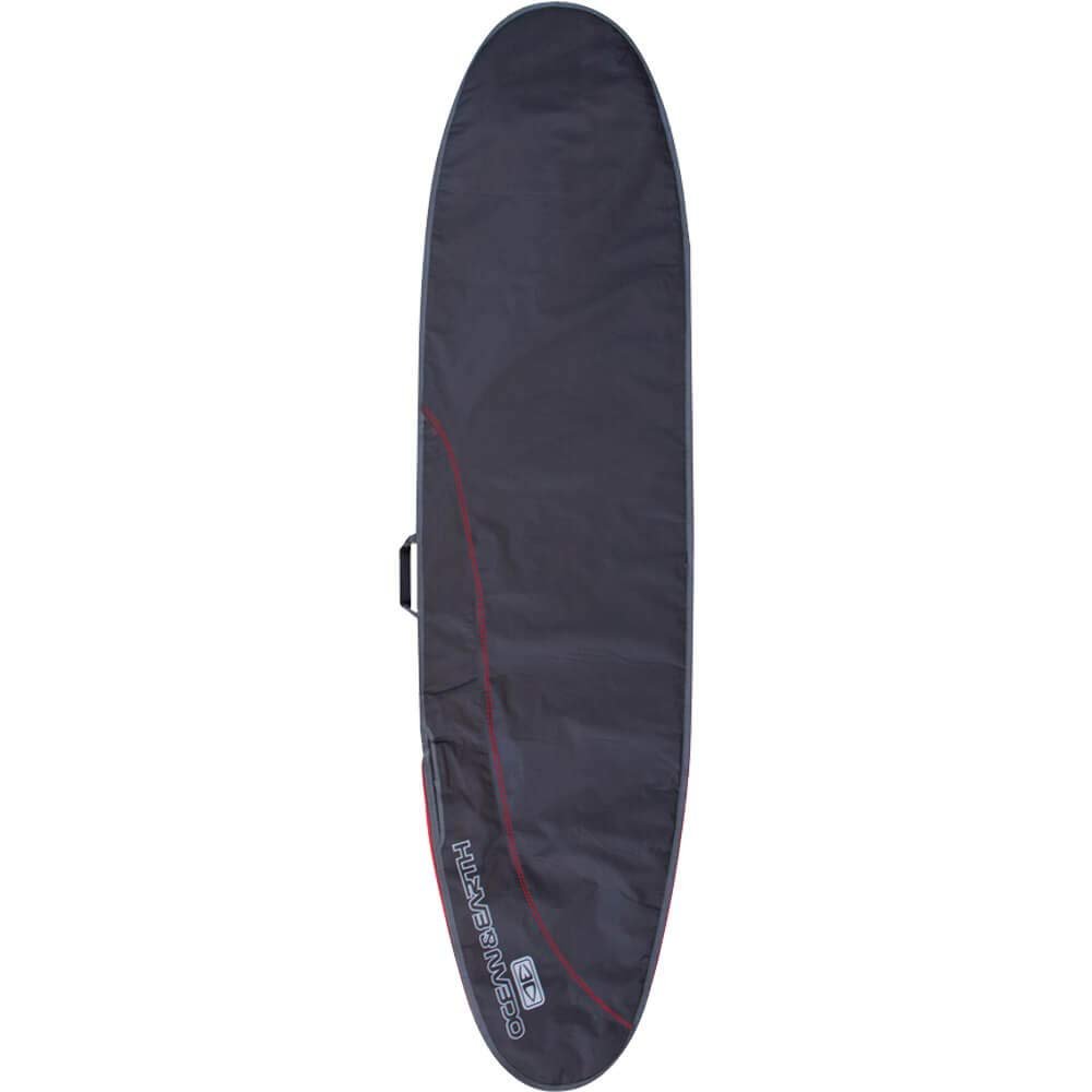 Ocean & Earth Aircon Black/Red Longboard Surfboard Bag - Fits 1 Board - 25.5" x 7'6"