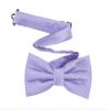 TINYHI Christmas Bowtie Velvet Ages Pre-tied Adjustable Self Length Light Purple view 1