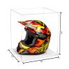 Better Display Cases Clear Acrylic Motorcycle Motocross or Racing Helmet Display Case with White Base (A024-C-WDS) view 2