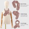 JANGANNSA Fleece Boys Girls Scarf Warm Winter Autumn Kids Collar Scarf Neck Warmer Children Scarves 1-6Y (Khaki Cross) view 3