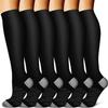 BLUEENJOY Copper Compression Socks for Women & Men (6 pairs) - Best Support for Nurses, Running, Hiking, Recovery view 1