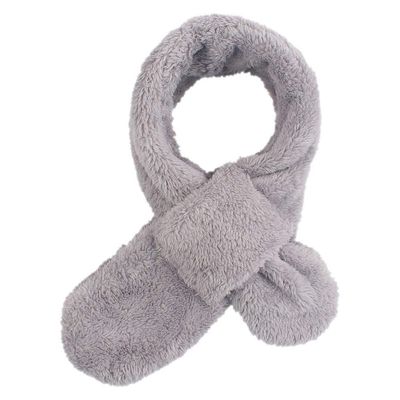 JANGANNSA Fleece Boys Girls Warm Winter Autumn Kids Collar Scarf Neck Warmer Children Scarves 1-6Y (Gray Cross)