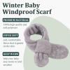 JANGANNSA Fleece Boys Girls Warm Winter Autumn Kids Collar Scarf Neck Warmer Children Scarves 1-6Y (Gray Cross) view 2
