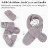 JANGANNSA Fleece Boys Girls Warm Winter Autumn Kids Collar Scarf Neck Warmer Children Scarves 1-6Y (Gray Cross) view 3