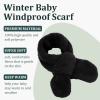 JANGANNSA Fleece Boys Girls Scarf Warm Winter Autumn Kids Collar Scarf Neck Warmer Children Scarves1-6Y (Black Cross) view 2
