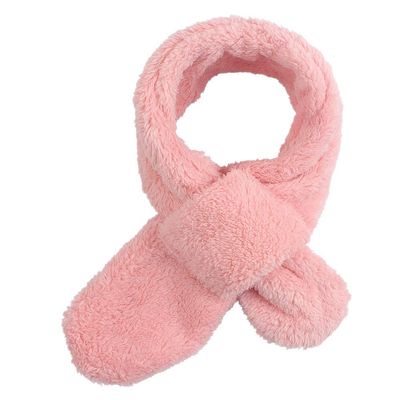 JANGANNSA Fleece Boys Girls Scarf Warm Winter Autumn Kids Collar Scarf Neck Warmer Children Scarves 1-6Y (Pink Cross)