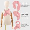JANGANNSA Fleece Boys Girls Scarf Warm Winter Autumn Kids Collar Scarf Neck Warmer Children Scarves 1-6Y (Pink Cross) view 3
