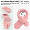 JANGANNSA Fleece Boys Girls Scarf Warm Winter Autumn Kids Collar Scarf Neck Warmer Children Scarves 1-6Y (Pink Cross) view 4