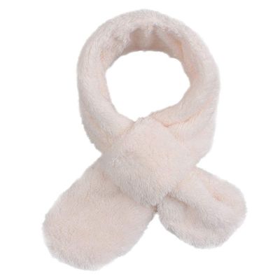 JANGANNSA Fleece Boys Girls Scarf Warm Winter Autumn Kids Collar Scarf Neck Warmer Children Scarf 1-6Y (White Cross)