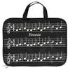 Fox Valley Traders Custom Musical Note Tote Bag with Zipper, Customized Sheet Music Briefcase, Black view 1