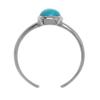 Silvershake American Turquoise Oval 7x5 mm 925 Sterling Silver Toe Ring Size 4 view 3