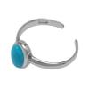 Silvershake American Turquoise Oval 7x5 mm 925 Sterling Silver Toe Ring Size 4 view 4