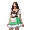 HongH Women's German Oktoberfest Costume Adult Dirndl Traditional Bavarian Beer Carnival Fraulein Cosplay Maid Dress Outfit (63# Green, L) view 3