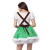 HongH Women's German Oktoberfest Costume Adult Dirndl Traditional Bavarian Beer Carnival Fraulein Cosplay Maid Dress Outfit (63# Green, L) view 4