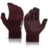 TRENDOUX Winter Gloves, Touch Screen Glove for Men Women - Running Driving Cycling in Cold Weather - Non-Slip Grip - Warm Liner - Elastic Cuff - Stretchy Material - Thermal Glove - Black Red - XL view 1