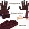 TRENDOUX Winter Gloves, Touch Screen Glove for Men Women - Running Driving Cycling in Cold Weather - Non-Slip Grip - Warm Liner - Elastic Cuff - Stretchy Material - Thermal Glove - Black Red - XL view 3