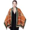 EXTREE Scarfs for Women Pashmina Silky Shawl Wrap for Evening Dressing Blanket Open Front Poncho Cape view 2