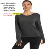 Muzniuer Long Sleeve Yoga Tops for Women Backless Shirt Long Sleeve Open Back Cross Top Blouse Long Sleeve Running Shirts Long Sleeve Tank Top Darkgray M view 2